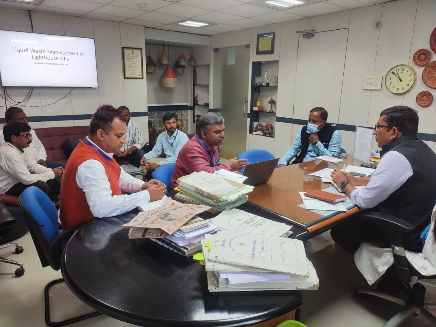 Partners Holding up Poster